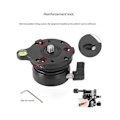 Miniatyrbild 2 av 5: Universell Multifunktionell Horisontell Justeringssäte Panoramahuvud Stativ DSLR Kamera Justering T