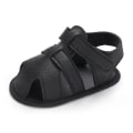 Pikkukuva 1 / 5: 0-1 -vuotiaan vauvan kesäpoikien jalkakääre yksiväriset sandaalit taaperokengät Black 1 Pair 13CM
