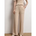 Miniatyrbild 5 av 5: Nya Chic 100% Kashmir Dam Wide Leg Byxor Höst Vinter Casual Hög Kvalitet Mjuka Varma Stickade Drop Mop Byxor Koreansk Mode bai rong M