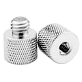 Miniatyrbild 3 av 4: 3/8\"-16 Hane till 1/4\"-20 Hona Skruvgängadapter för Kameramonitor - 2-pack