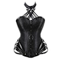 Miniatyrbild 4 av 5: Midjetränare Shapewear Toppar Damkläder Underkläder Sexig Korsett Red 4XL