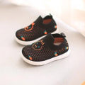 Miniatyrbild 5 av 5: Unisex Baby Tennisskor Småbarn Stickade Andningsbara Sneakers Barn Mjuk Sula Halkfria Sockskor Mesh Slip-on Första Steg black 20-insole13.5cm