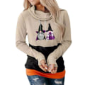 Miniatyrbillede 1 af 3: Halloween Trøjer til Kvinder - Græskar Ansigt Dansende Skelet Trøje Langærmet Sweater Sjov Grafisk Trøje style 7 XXL