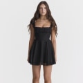 Miniatyrbilde 1 av 5: Elegant Hvit Blonde Stropp Kjole Dame Ermeløs Ryggløs Sexy Skjørt Black XS