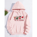 Miniatyrbilde 2 av 5: Julemønstret Genser Mote Karneval Party Dameklær Casual Sweatshirt Morsomt Mønster Party Dame Hettegensere Khaki XXL