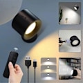 Miniatyrbillede 4 af 5: LED Væglampe - Touch Kontrol, Dobbelt, 360 Graders Drejelig, 3 Farvetilstande, Trådløs Natlampe