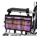 Miniatyrbillede 1 af 5: Kørestolstaske, Kørestolstaske, Kørestolssidetaske til armlæn med refleksstribe til rollatorer, el-scootere, rollator tilbehør (Mesh)