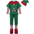 Miniatyrbillede 3 af 4: Familie Matchende Børn Voksen Jul Elf Udklædning Jule Cosplay Kostume male 90cm