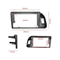 Pikkukuva 2 / 5: 9 tuuman autoradion kehys Q5 2009-2018 stereopaneelin kehykselle Audio Dash Trim Facia Radio Player Screen 2