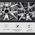 Miniatyrbillede 5 af 5: X4 60mm Aluminium Fælgkapsler til Citroen C2 C4 C5 C6 C-quatre Logo Sort/Krom