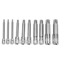 Miniatyrbillede 4 af 5: 10 Dele 4 tommer Spline Tip Bit Top Sæt M-Type Universal Muffe - Triple Square Spline Bit Top
