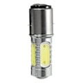 Miniatyrbilde 3 av 5: 12V BA20D H6 4 COB LED Hvit Pære Lys For Motorsykkel Moped ATV Frontlykt