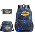 Miniatyrbilde 3 av 5: Tredelt Skolesekk Lakers Trykt Blyantveske Skulderveske Pattern Three piece set