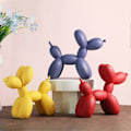 Miniatyrbillede 3 af 5: Resin Ballon Hund Skulptur - Moderne Kontorindretning til Hjemmet, Soveværelset, Stuen og Kontoret - 8\" (Gul)