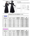 Miniatyrbild 3 av 3: Halloweenklänningar Karneval Halloween Par Pesten Doktor Kostym Medeltiden Krigssjuksköterska Fågelnäbb Playsuit Cosplay Fancy Party Klänning Hög Kvalitet Woman 4XL-Wizard