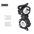 Miniatyrbilde 2 av 5: 360 graders roterende sykkellys dobbel holder LED frontlykt lampe pumpe styrefeste