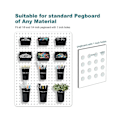 Miniatyrbillede 2 af 5: Pegboard-bakker Pegboard-kopper med kroge og løkker 12-pak, Pegboard-organiseringsudstyr, Pegboard T