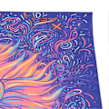 Miniatyrbillede 5 af 5: Blacklight Gobelin Dyre Stil Blød Hudvenlig Selvlysende i Mørke UV Reaktiv Gobelin til Soveværelse Fest Kontor Dyre Stil 200x150cm/78.7x59.1in
