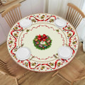 Miniatyrbild 5 av 5: Julduk Helleborusblommor Julstjärna Röda Bär Julbordsduk Dekorativ för Julhelg Hemfest Bröllop Style 10 Suitable 110cm table