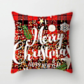 Miniatyrbild 2 av 5: 45x45cm Röd Vit Svart Rutig Jul Kuddfodral God Jul Ornament För Hemmet Jul Nyår 2023 Soffa Bil Kudde Överdrag multi