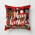 Miniatyrbillede 2 af 5: 45x45cm Rød Hvid Sort Gitter Jule Pudebetræk Glædelig Jul Ornamenter Til Hjemmet Xmas Nytår 2023 Sofa Bil Hyndebetræk multi