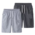 Pikkukuva 4 / 5: Cargo-shortsit, joustava vyötärö, ohuet, väljät, taskulliset, kiristysnyörilliset cargo-shortsit Dark Gray 4XL