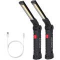Miniatyrbillede 1 af 5: Genopladelig Arbejdslampe Værksteds Lampe Cob Lommelygte Med Magnetisk Base 5 Tilstande Hvidt/rødt Lys Campinglampe Til Garage, Camping, Nødsituationer, Etc