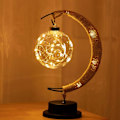 Miniatyrbilde 1 av 4: 2025 Egnet The Enchanted Lunar Lamp - Hengende LED Månelampe Nattlys med Stativ, Lunar Lamp Halvmåne