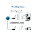 Miniatyrbild 4 av 5: WiFi Repeater Kraftfull 300Mbps WiFi Förstärkare Kraftfull 2.4GHz WiFi Räckviddsförlängare WiFi Repeater Trådlös Extender med Ethernet-port, WiFi Extender Wi