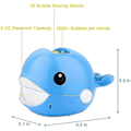 Miniatyrbillede 2 af 4: Elektrisk Boble Hval Boblemaskine Baby Badelegetøj G