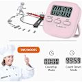 Miniatyrbilde 3 av 5: Digitale kjøkkentimere med magnetisk nedtellingstimer med stor LCD-skjerm, bakre brakett, hengehull for matlaging, studier, trening og baking