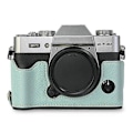 Miniatyrbild 1 av 5: Kompatibelt för Fujifilm XT10 / XT20 / XT30 / XT30 II PU Läder Kameraväska Botten Halvkroppsskyddsfodral med Handgrepp LightBlue