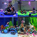 Miniatyrbillede 5 af 5: Akvarium Koral Dekoration Resin Fisk Tank Skjulested Bjerg Hule Betta Fisk Gemmested Sten Koralrev Ornament, 2 Pakke