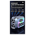 Miniatyrbild 1 av 5: Bluetooth-högtalare Stereo-högtalare Trådlös laddningsdyna LED-lampa Väckarklocka Snabbladdning Stati