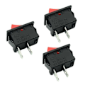 Miniatyrbilde 3 av 5: 5 STK. På-Av KCD11 2Pin 2P Svart Bil Vippebryter 3A 250V 6A 125V AC Knapp KCD1-11 10X15 10X15 KCD117