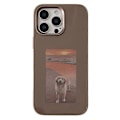Miniatyrbild 1 av 5: Kompatibelt för iPhone 16 Pro Max E Ink-mobilskal med 4-färgsskärm, DIY Trådlös NFC-fotovisning Brown
