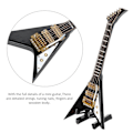 Miniatyrbillede 5 af 5: Elektrisk Guitar Model Sort Mini Musikinstrumenter Samling Gave Ornamenter 14cm