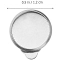 Pikkukuva 4 / 5: 50 kpl Korvakorukabokoni-asetukset Klipsikiinnitteiset korvakoruaihiot korujen valmistukseen ja tee-se-itse-askarteluun, hopea, 12 mm