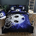 Pikkukuva 1 / 2: Koripallo Jalkapallo Peittopäällinen Kolmiosainen Vuodevaatesetti Q Dancing football 1.8 four-piece bed