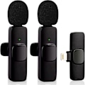Miniatyrbillede 1 af 5: Trådløs Lavalier Mikrofon til iPhone iPad, Plug and Play Mikrofon med 2 Mikrofoner til Videooptagelse, Vlog, TikTok, Youtube, Auto Connect og Smart