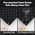 Miniatyrbild 4 av 5: 24-pack Akustikskum Paneler Brandsäkra Ljudisolerande Behandlingsväggpanel, Ljudreducerande Skum för
