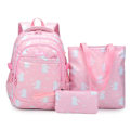 Miniatyrbild 1 av 5: Söta skolryggsäckar för barn Kawaii Barn Flickor Skolväskor Lättviktiga Grundskoleelever Skolväskor Handväskor och Pennfodral Set Pink Set