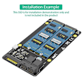 Miniatyrbild 4 av 5: Ny version Dual M.2 NVME SSD till Dual SFF-8643 Adapter