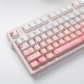 Miniatyrbillede 3 af 5: 134-tasters pink keycap side-printet kirsebærblomst baggrundsbelyst lysgennemtrængelig mekanisk tastatur 134 keys side print