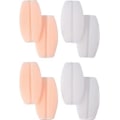 Miniatyrbilde 2 av 5: 8 Stykker BH-stroppputer Silikon BH-stropp Pad Holder Sklisikker Smertelindring Skulderputer, hvit og hudfarget rosa, 9,2 x 5 cm