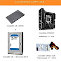 Miniatyrbild 5 av 5: A09 HTPC Datorchassi Mini ITX Gaming PC Chassi Desktop Chassi USB3.0 Datorfodral Hemdator