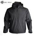 Miniatyrbilde 1 av 5: Jaktjakker Myk Militær Taktisk Jakke Mann Kamp Vanntett Fleece Herreklær Multicam Frakk Vindjakker Black XL for 80-90kg