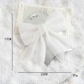 Miniatyrbilde 1 av 5: 1 Eske Julekuler Juletrepynt Julekule Hengende Treanheng Hjemmefestdekor 2023 Nyttårsgave Navidad 17cm white bow
