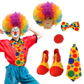 Pikkukuva 1 / 5: Klovniasu Halloween Pilkullinen Pukeutumissetti 5 kpl Tarvikkeet Karnevaalijuhlateema style 1