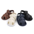Miniatyrbillede 4 af 5: 0-1 År Gammel Baby Sommer Drenge Fødder Wrap Ensfarvede Sandaler Småbørnssko Blue 1 Pair 11CM